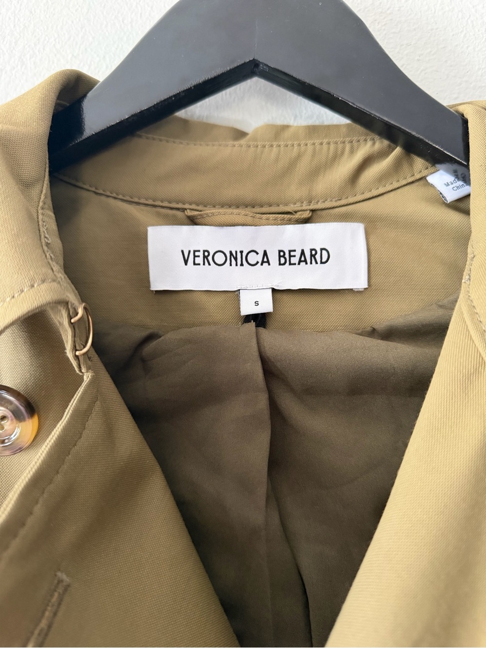 Veronica Beard Olive-Tan Trench Coat